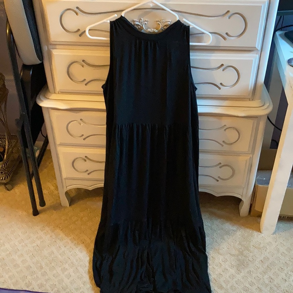 Loft beach mock neck midi